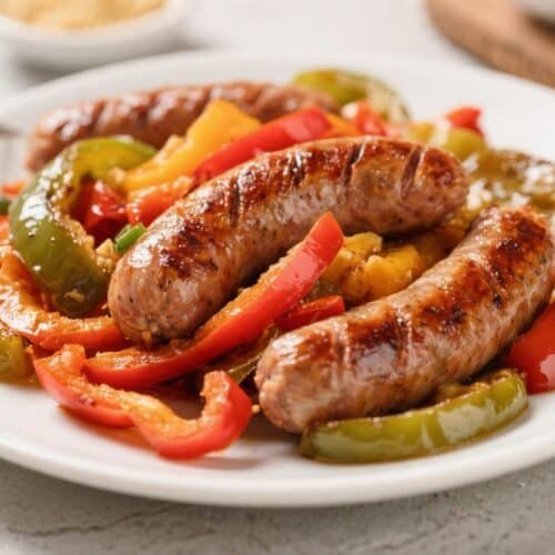 Keto Air Fryer Sausage and Peppers