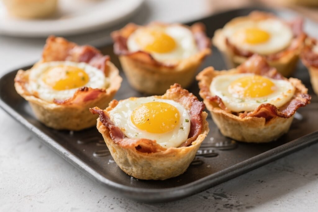 Keto Air Fryer Bacon and Egg Cups