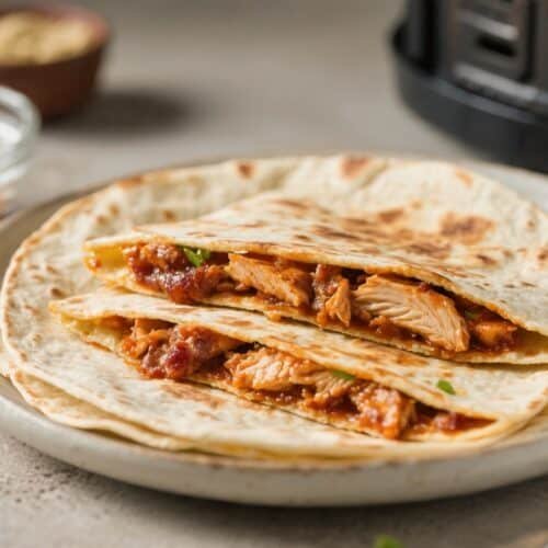 Air Fryer BBQ Chicken Quesadillas