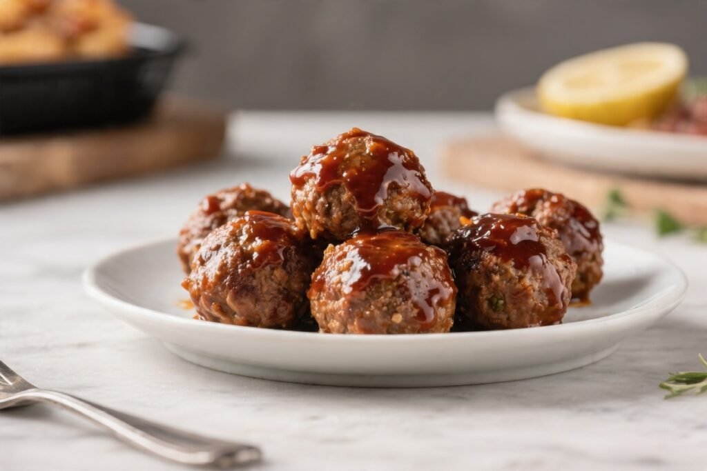 Air Fryer BBQ Meatballs