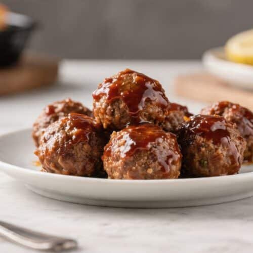 Air Fryer BBQ Meatballs