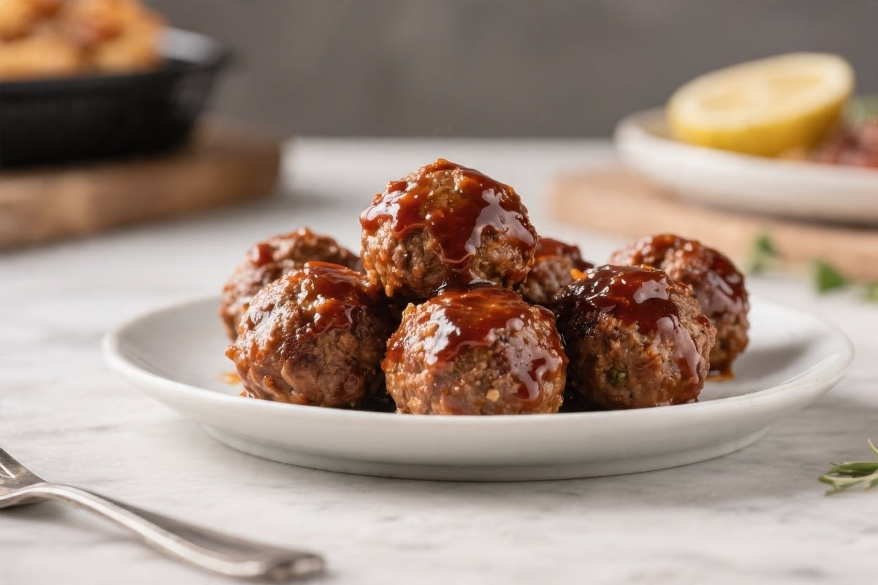 Air Fryer BBQ Meatballs