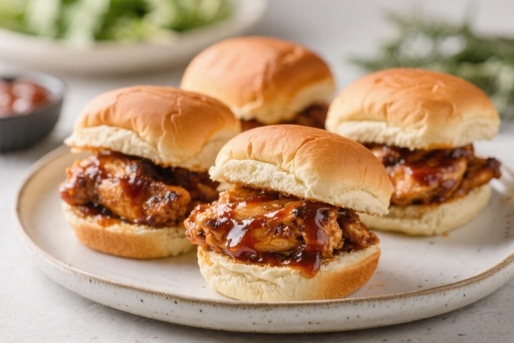 Air Fryer BBQ Chicken Sliders