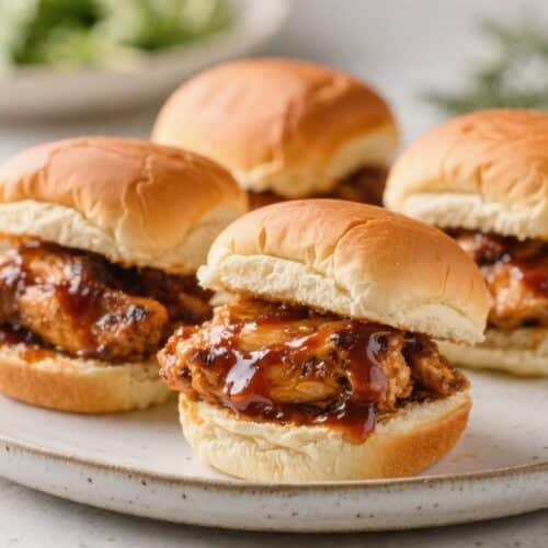 Air Fryer BBQ Chicken Sliders