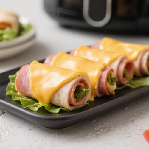 Easy Air Fryer Ham and Cheese Roll Ups