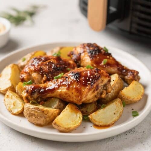 Air Fryer BBQ Chicken and Potatoes