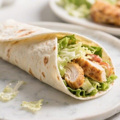 Quick Air Fryer Chicken Caesar Wrap