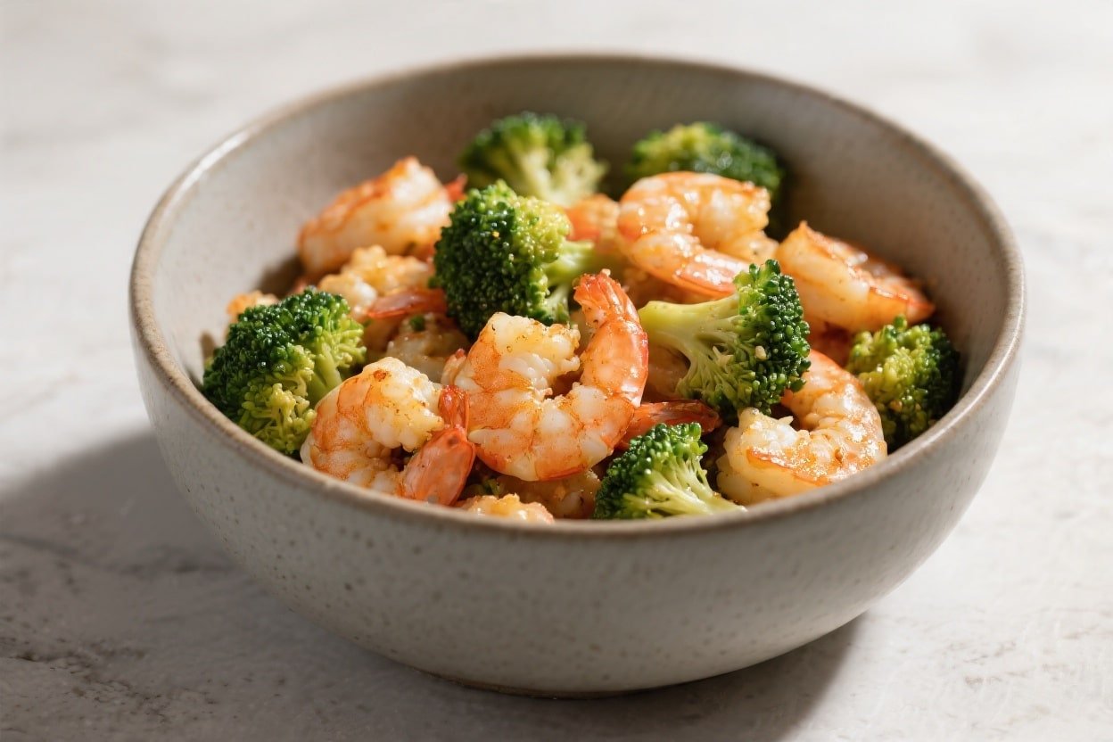 Shrimp and Broccoli Air Fryer Bowl