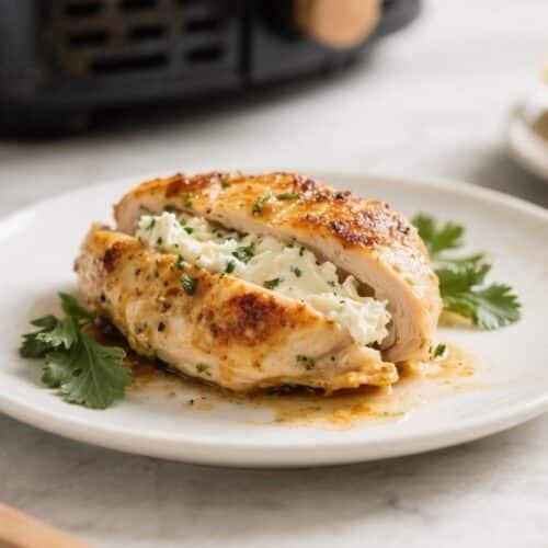 Air Fryer Keto Cream Cheese Stuffed Chicken