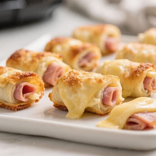 Keto Air Fryer Ham and Cheese Roll Ups