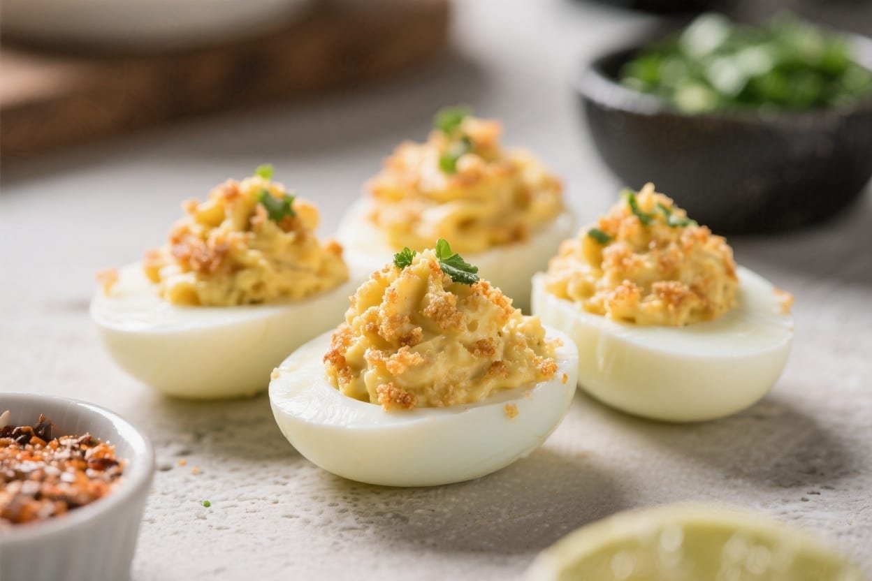 Keto Air Fryer Deviled Eggs