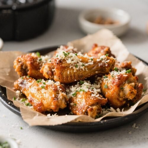 Air Fryer Chicken Wings With Garlic Parmesan