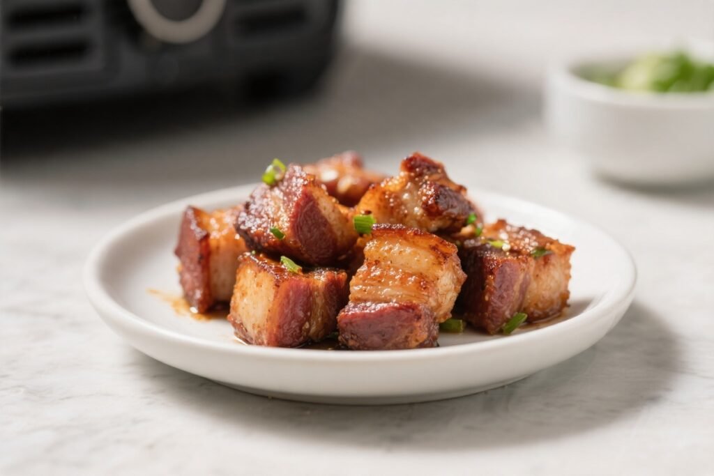 Air Fryer Keto Pork Belly Bites