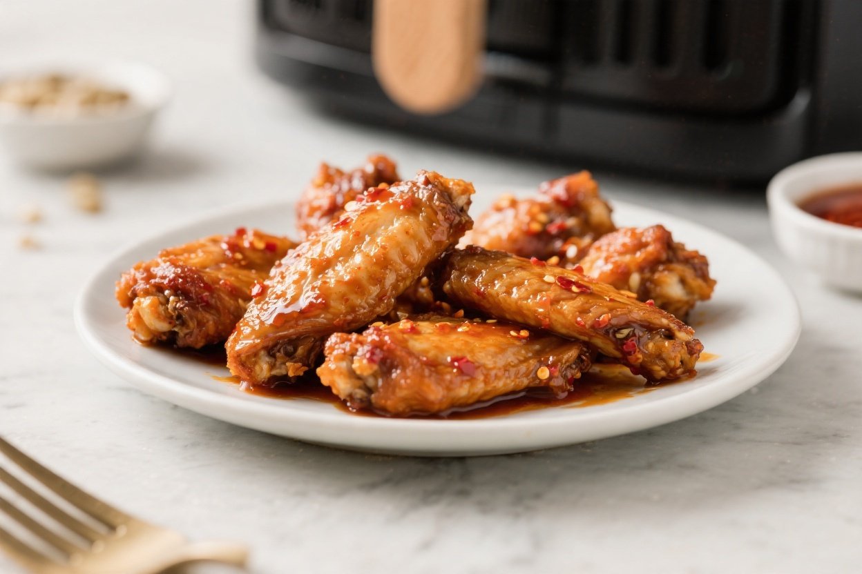 Sweet and Spicy Air Fryer Chicken Wings