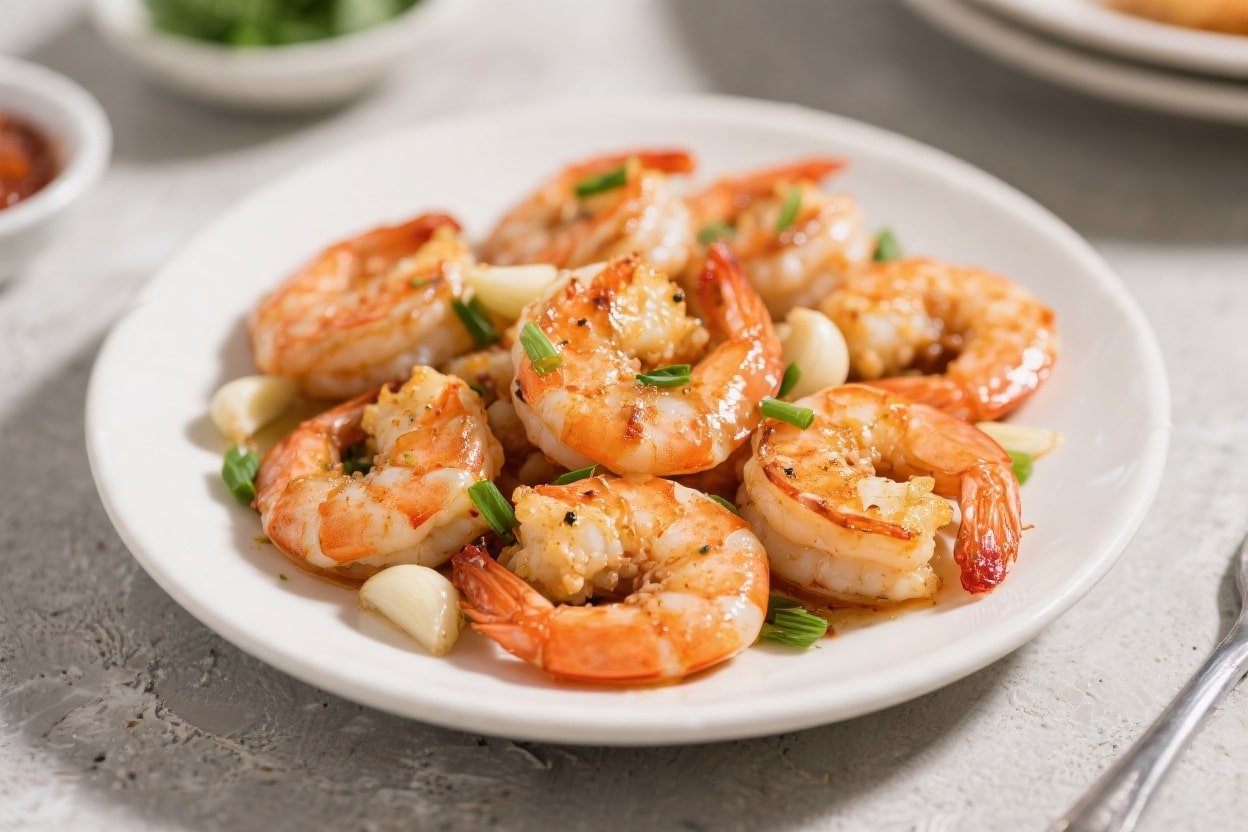 Healthy Garlic Shrimp Air Fryer