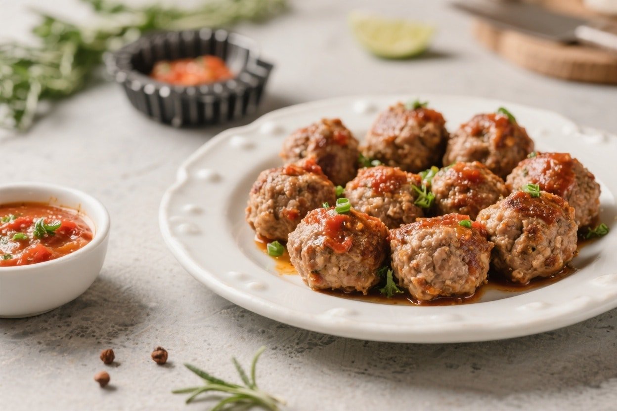 Air Fryer Keto Turkey Meatballs