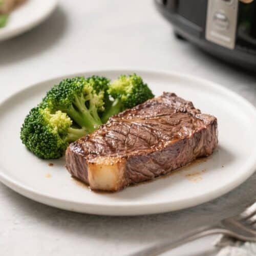 Keto Air Fryer Steak and Broccoli