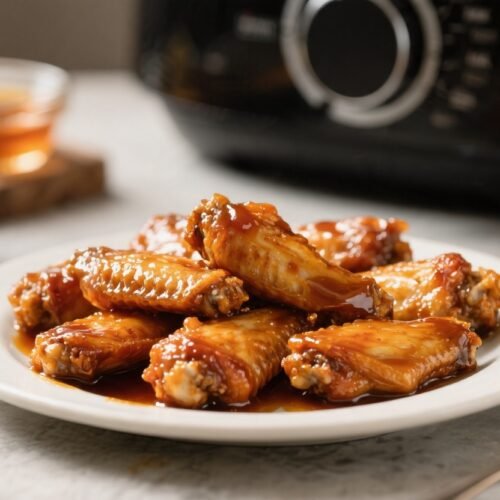 Sticky Honey BBQ Air Fryer Chicken Wings