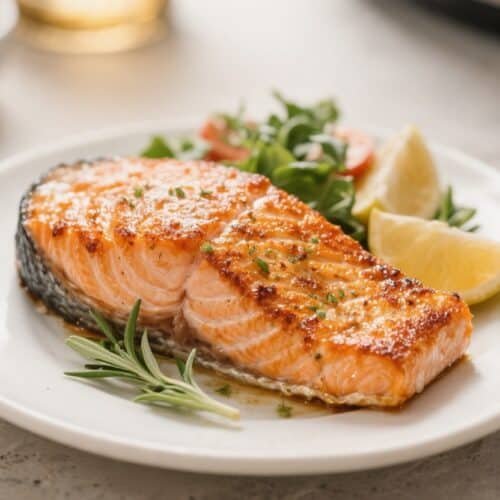 Keto Air Fryer Crispy Skin Salmon