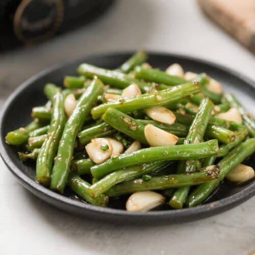 Keto Air Fryer Green Beans With Garlic
