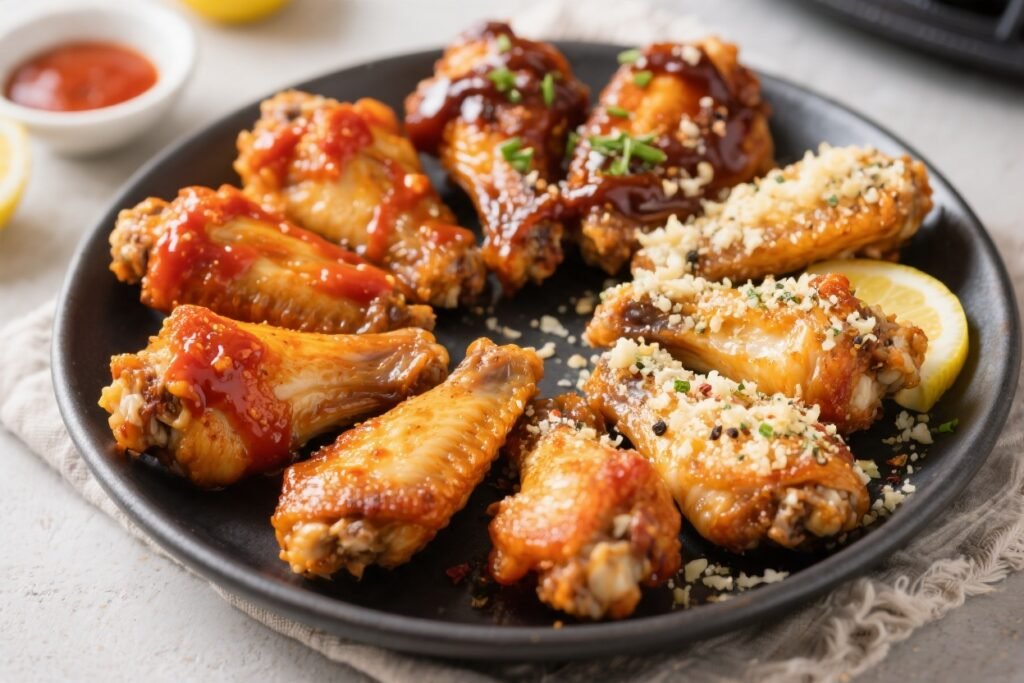 Air Fryer Chicken Wings 4 Ways
