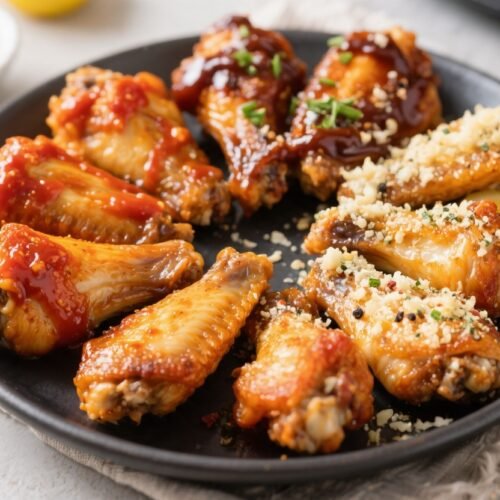 Air Fryer Chicken Wings 4 Ways