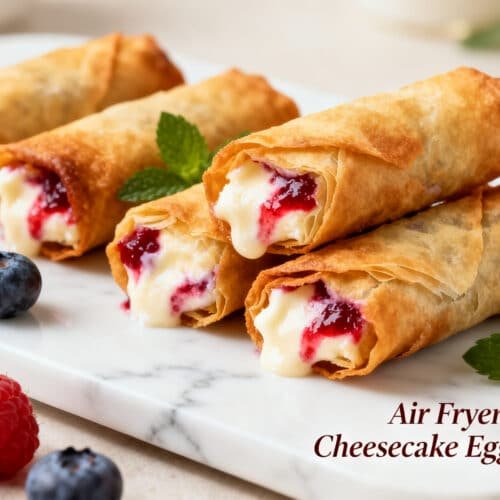 Air Fryer Berry Cheesecake Egg Rolls
