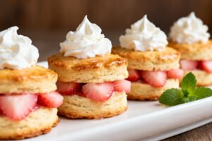 Air Fryer Strawberry Shortcake Biscuit Bites