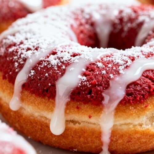 Air Fryer Red Velvet Donuts